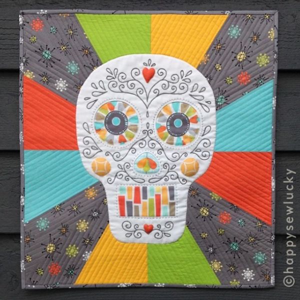 Day of the Dead Quilt Ideas from Happy Sew Lucky
