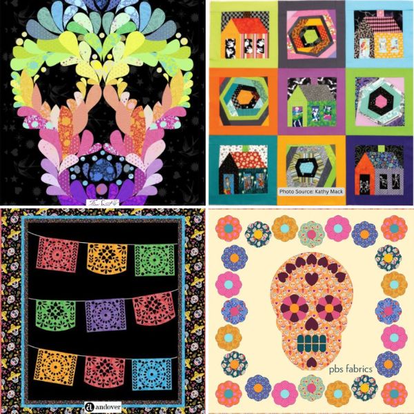 Day of the Dead Quilt Patterns Roundup Featured Cover