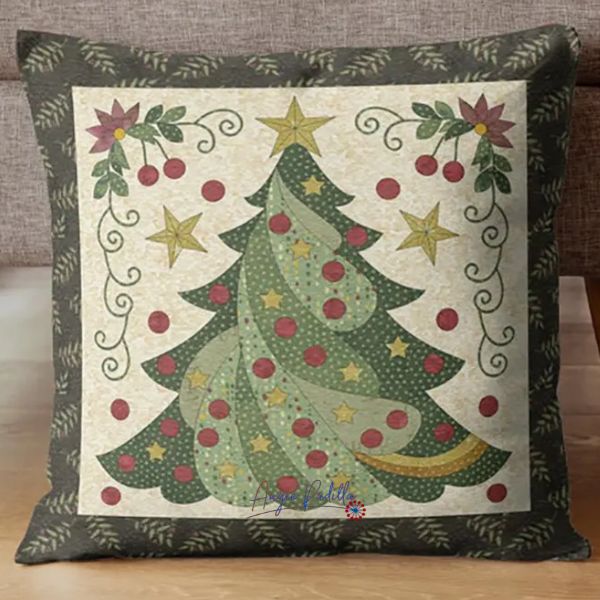 Elegant Christmas Tree Quilted Cushion Cover Pattern - etsy