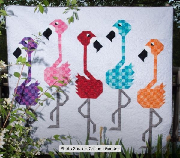 Flamingo Quilt Idea from Carmen Geddes