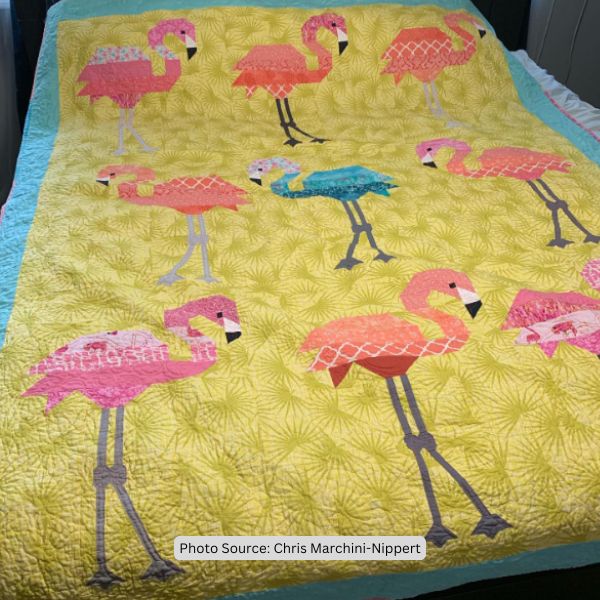 Flamingo Quilt Idea from Chris Marchini-Nippert