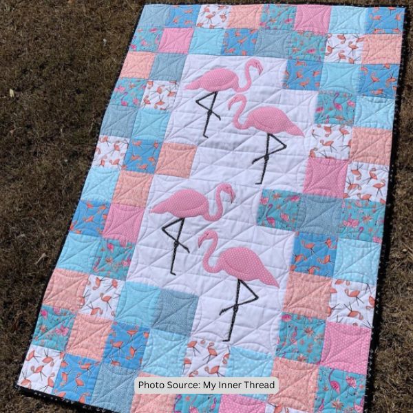 Flamingo Quilt Idea from My Inner Thread