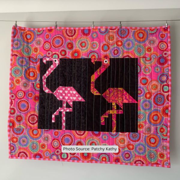 Flamingo Quilt Idea from Patchy Kathy