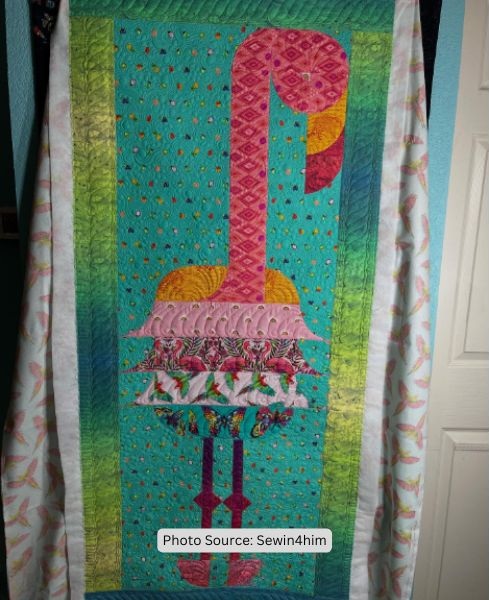 Flamingo Quilt Idea from Sewin4him