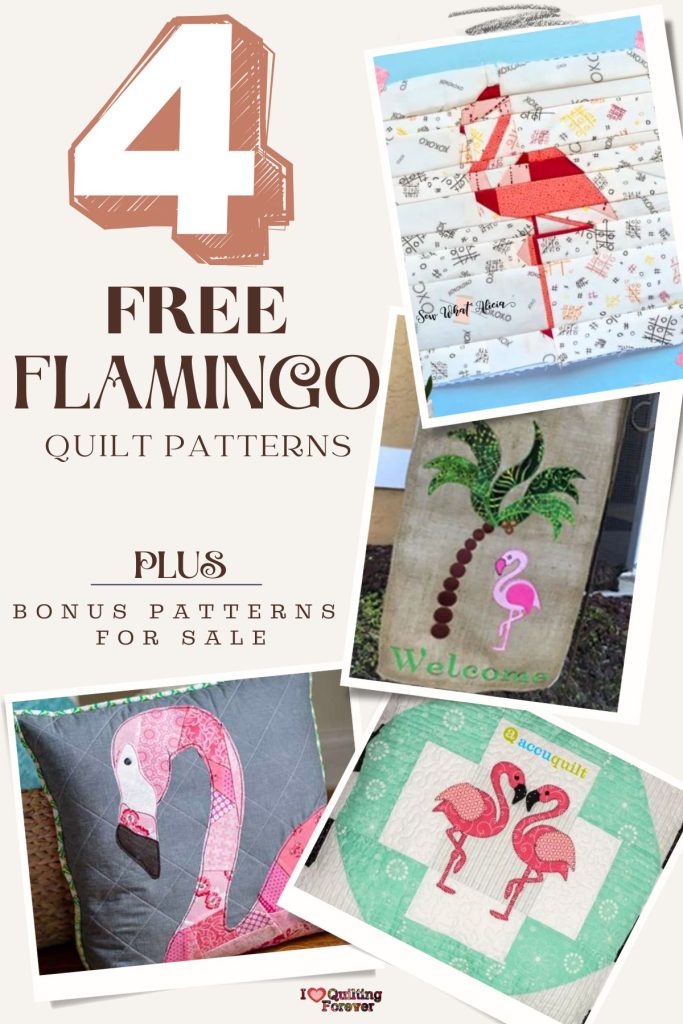 Flamingo Quilt Patterns Roundup 2 ILQF Pinterest