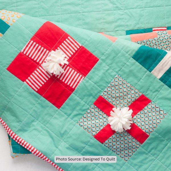 Gift Wrap Quilt Idea from Designed To Quilt