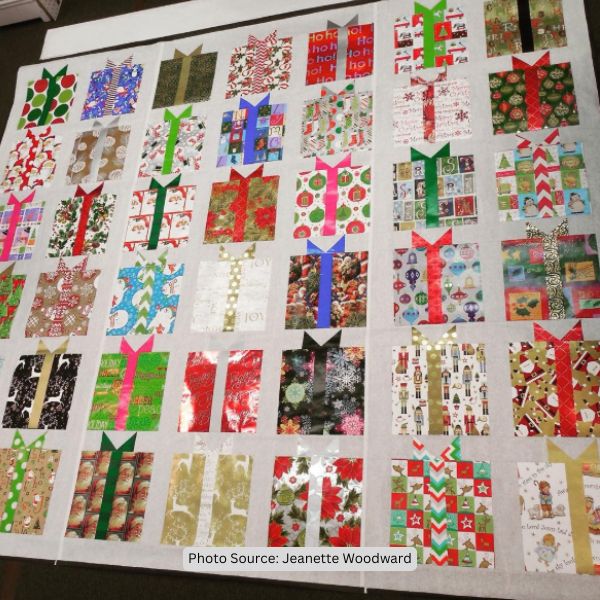 Gift Wrap Quilt Idea from Jeanette Woodward
