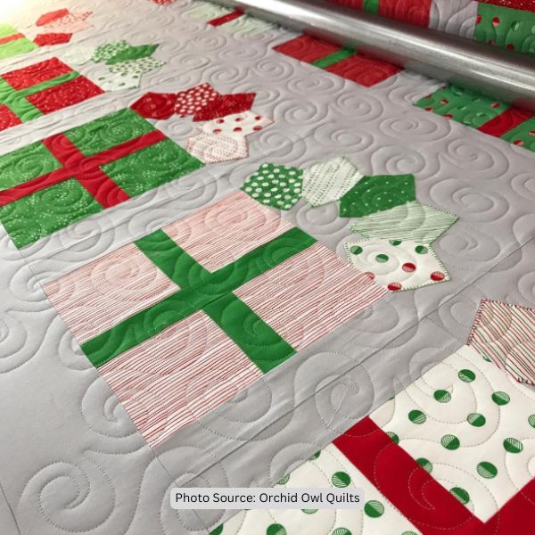 Gift Wrap Quilt Idea from Orchid Owl Quilts