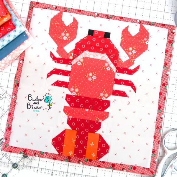 Lobster Quilt Block Pattern - etsy