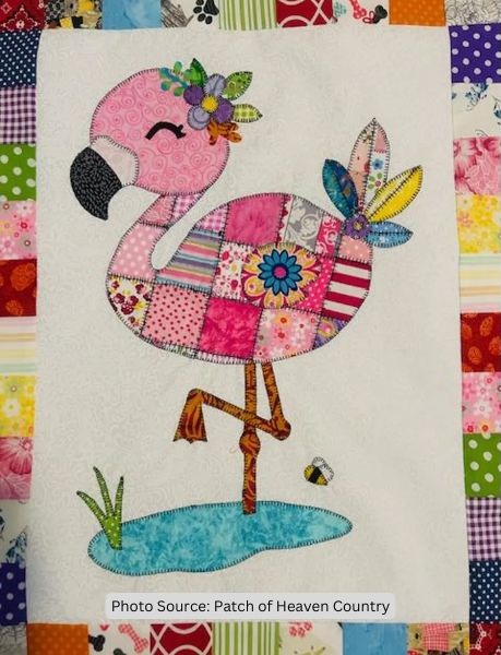 Patchwork Flamingo Quilt Pattern - etsy