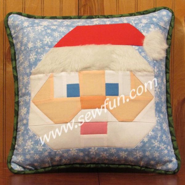 Santa Claus Holiday Pillow Quilt Pattern - etsy