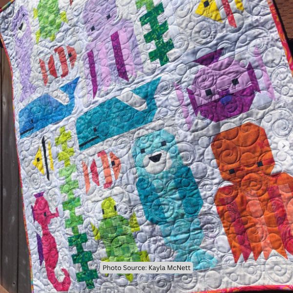 Sea Animal Quilt Idea from Kayla McNett