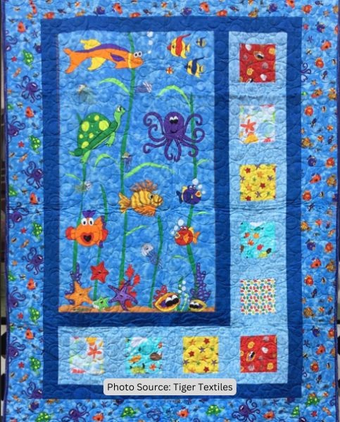 Sea Animal Quilt Idea from Tiger Textiles