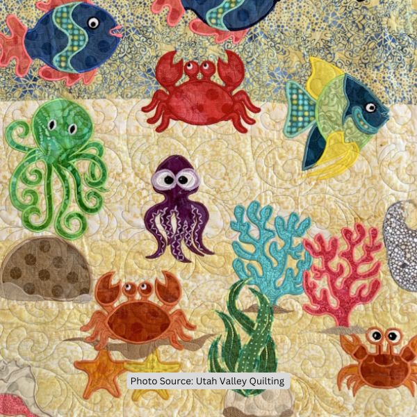 Sea Animal Quilt Idea from Utah Valley Quilting