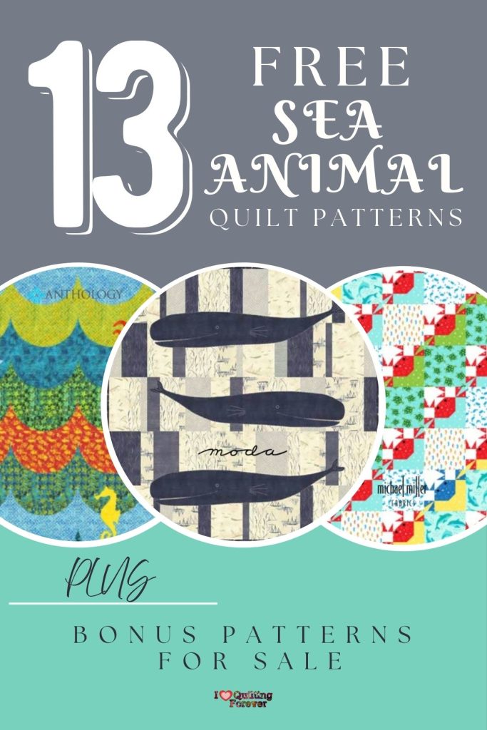 Sea Animal Quilt Patterns Roundup 2 ILQF Pinterest