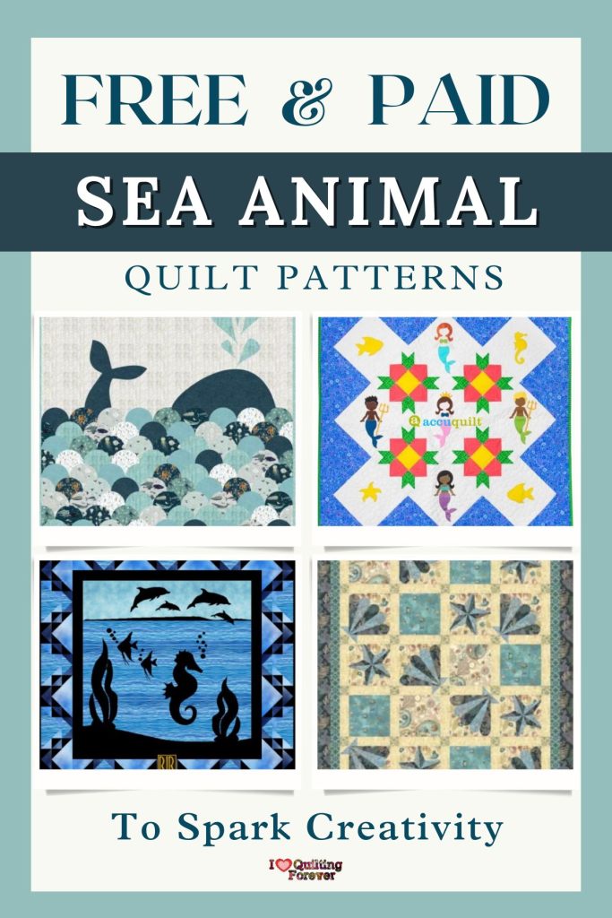 Sea Animal Quilt Patterns Roundup 3 ILQF Pinterest