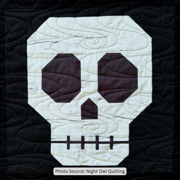 Skull Quilt Idea from Night Owl Quilting