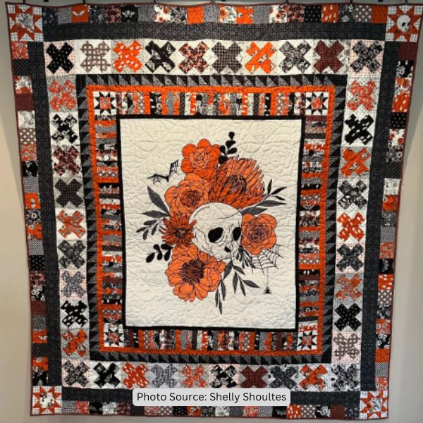 Skull Quilt Idea from Shelly Shoultes