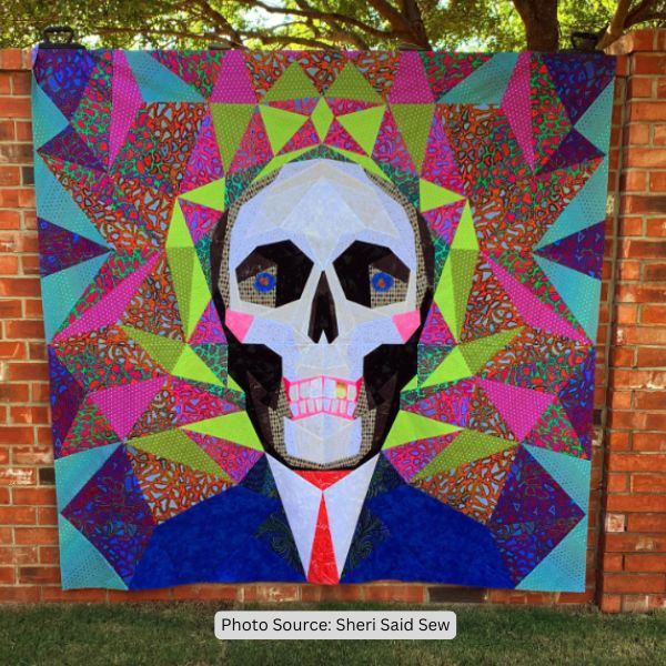 Skull Quilt Idea from Sheri Said Sew