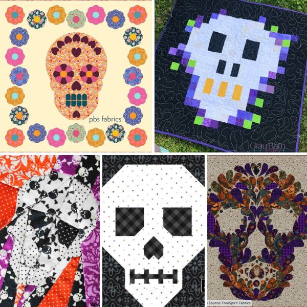 Skull Quilt Patterns Roundup Featured Cover