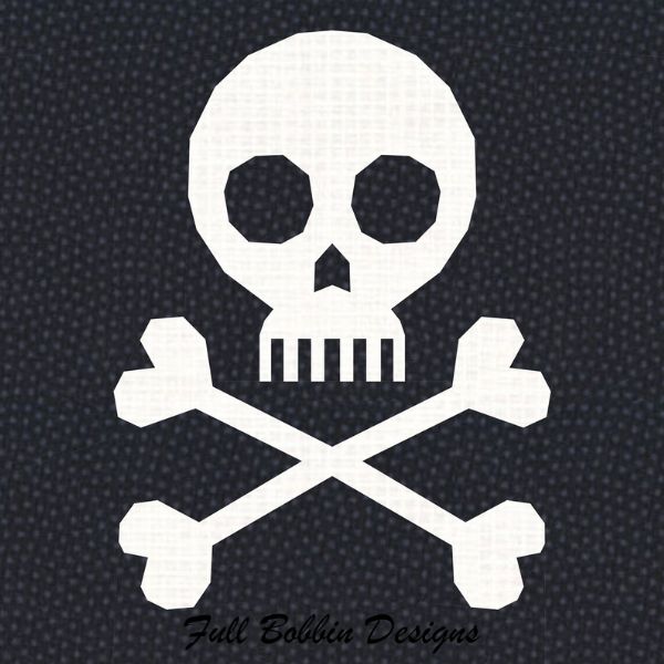 Skull and Crossbones Quilt Block Pattern - etsy