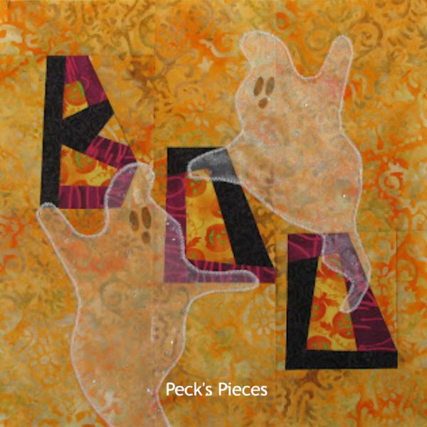 Spooky Ghost Block - free quilt pattern