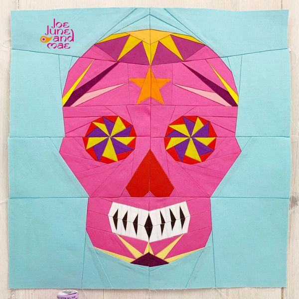 Sugar Skull Quilt Block Pattern - etsy