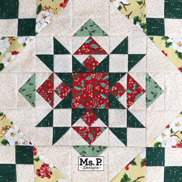 Traditional Christmas Star Quilt Block Pattern - etsy