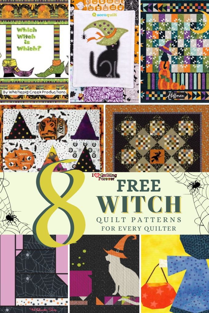 Witch Quilt Patterns Roundup 1 ILQF Pinterest