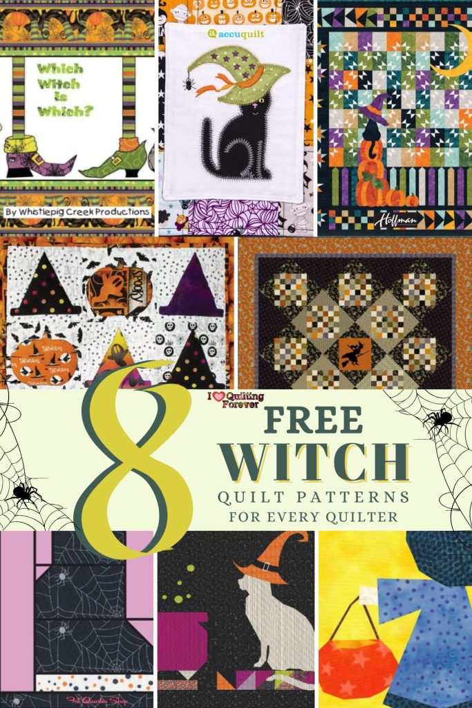 Witch Quilt Patterns Roundup 1 ILQF Pinterest