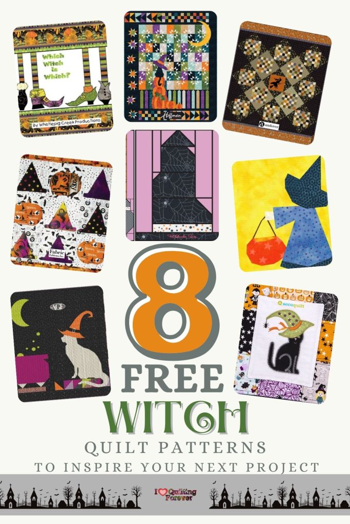 Witch Quilt Patterns Roundup 2 ILQF Pinterest