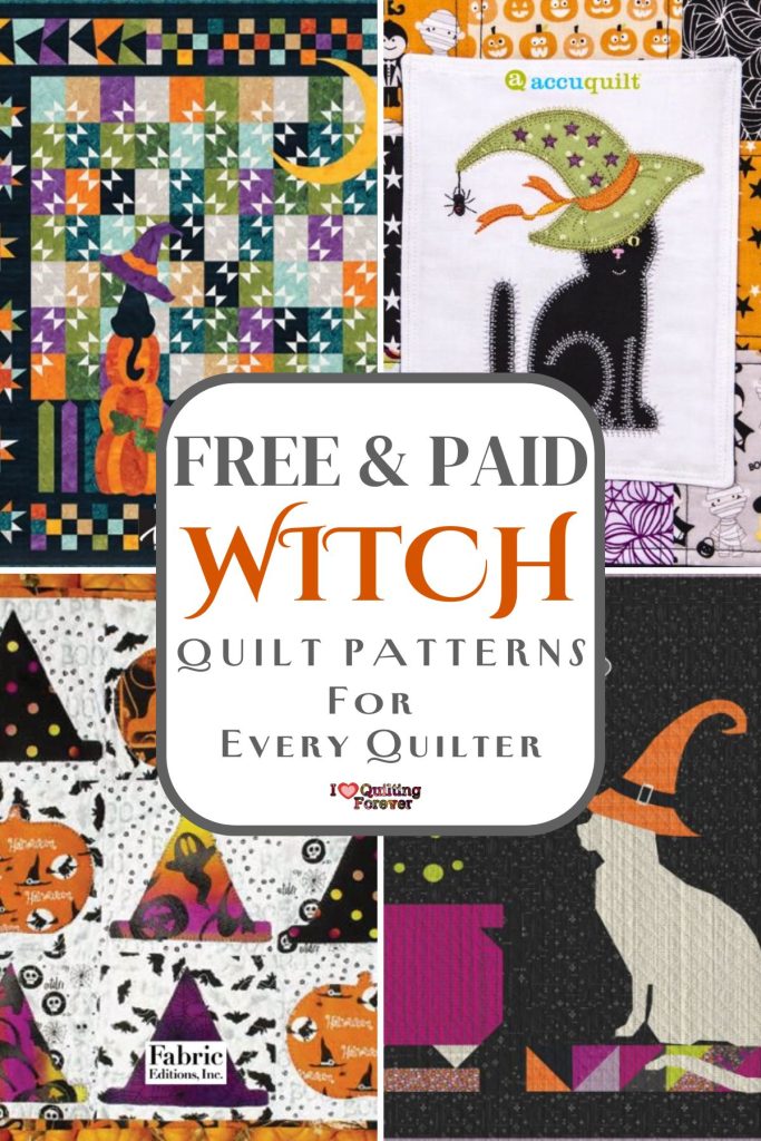 Witch Quilt Patterns Roundup 4 ILQF Pinterest