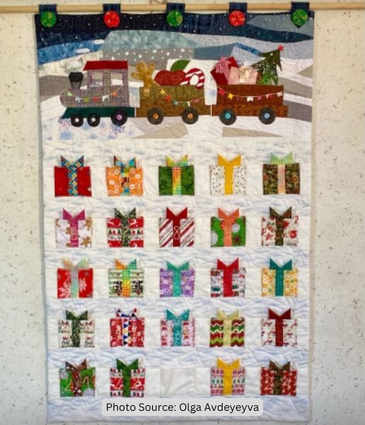 Advent Calendar Quilt Idea from Olga Avdeyeyva