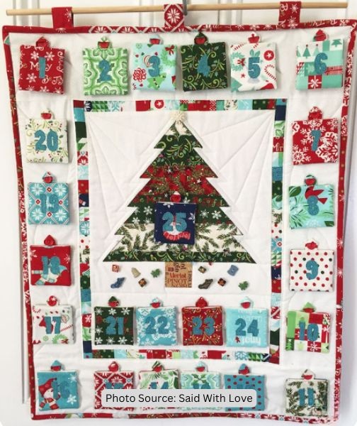 Advent Calendar Quilt Idea from Said With Love