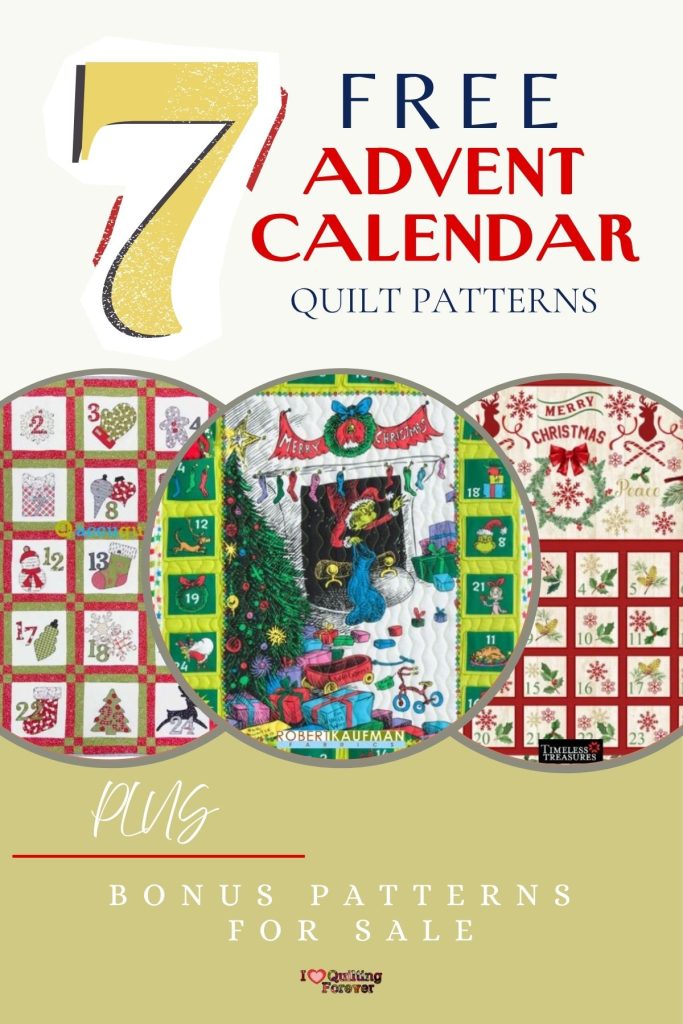 Advent Calendar Quilt Patterns Roundup 1 ILQF Pinterest