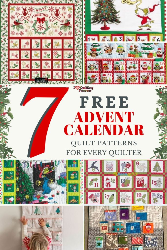 Advent Calendar Quilt Patterns Roundup 2 ILQF Pinterest