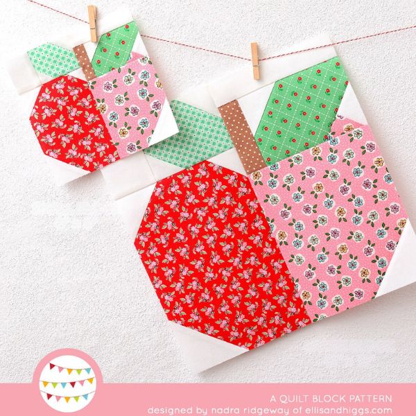 Apple Quilt Block Pattern - etsy