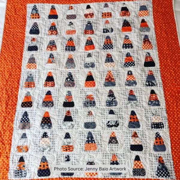 Candy Corn Quilt Idea from Jenny Baio Artwork