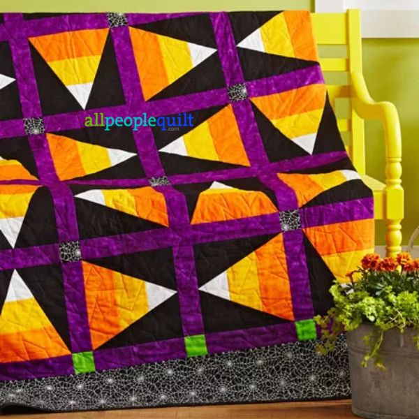 Candy Corn Toss Quilt Pattern - free quilt pattern