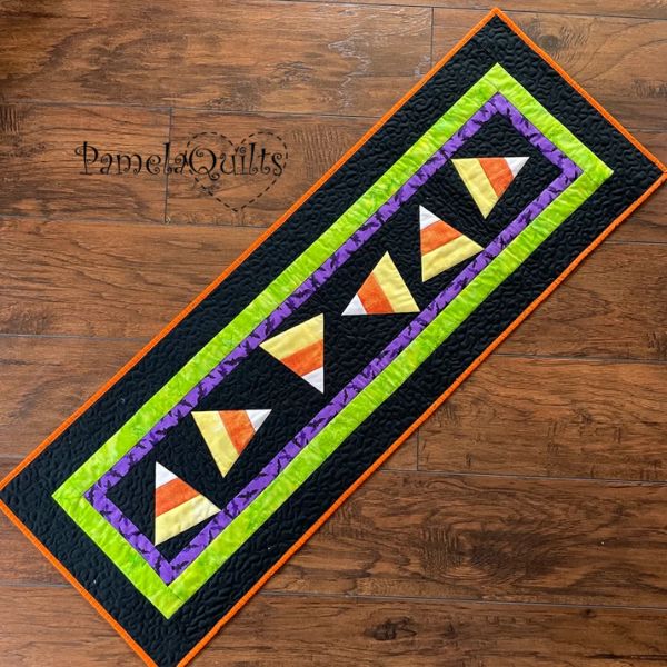 Candy Corn Twirl Table Runner Quilt Pattern - etsy