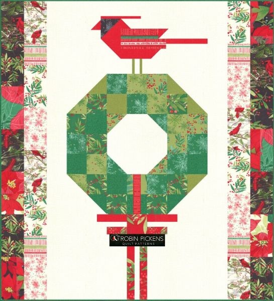 Cardinal's Christmas Wreath Quilt Pattern - etsy