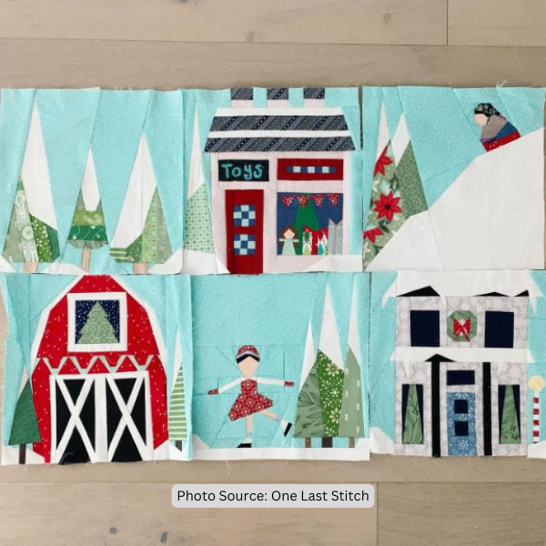 Christmas Village Quilt Idea from One Last Stitch