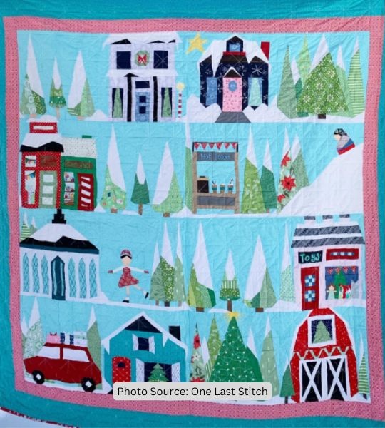 Christmas Village Quilt Idea from One Last Stitch