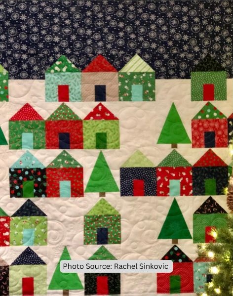Christmas Village Quilt Idea from Rachel Sinkovic