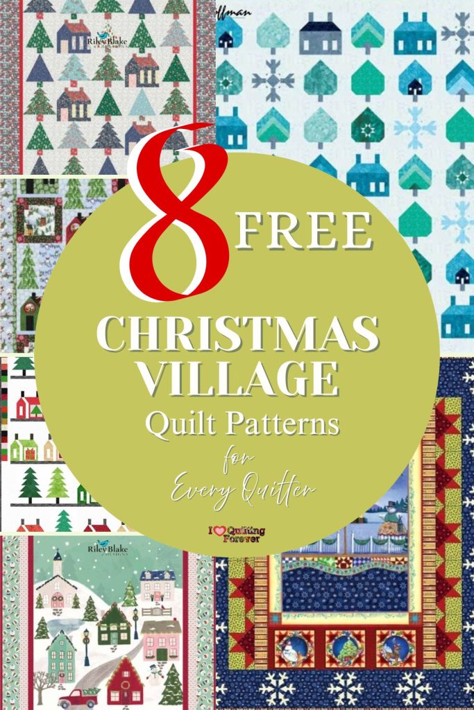 Christmas Village Quilt Patterns Roundup 3 ILQF Pinterest