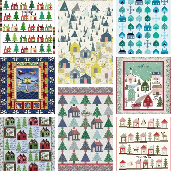 Christmas Village Quilt Patterns Roundup Featured Cover