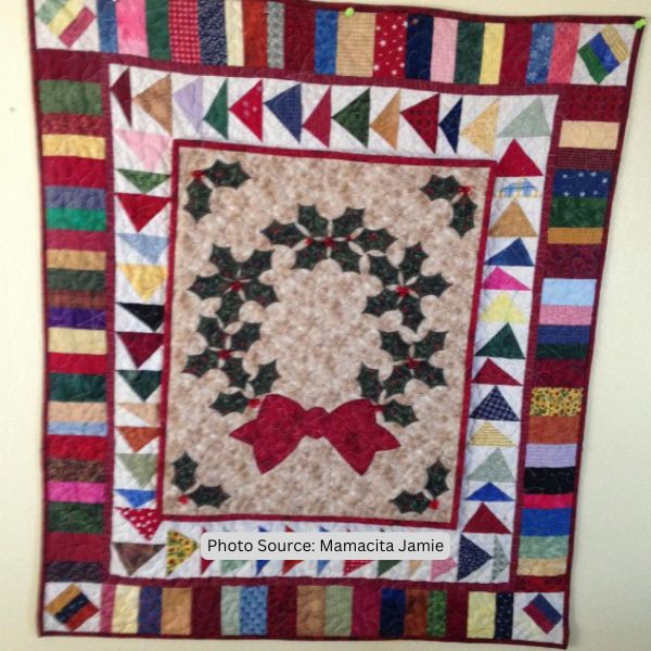 Christmas Wreath Quilt Idea from Mamacita Jamie