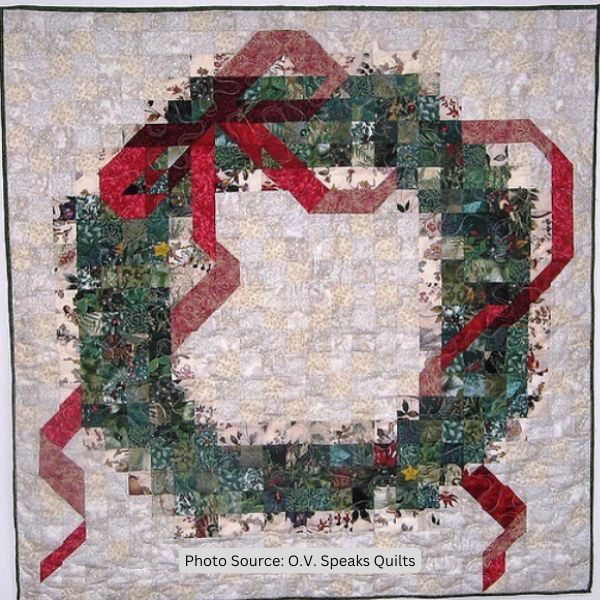 Christmas Wreath Quilt Idea from O.V. Speaks Quilts