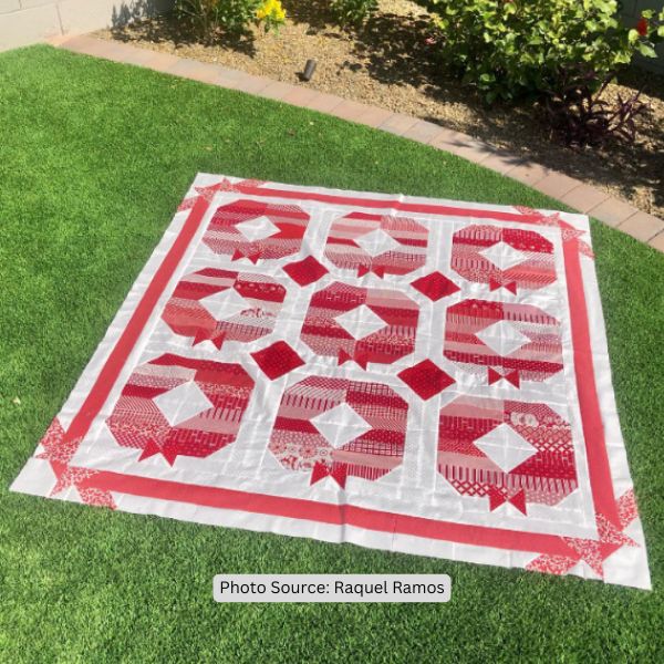 Christmas Wreath Quilt Idea from Raquel Ramos