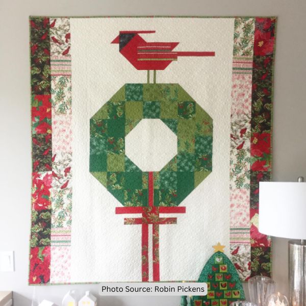 Christmas Wreath Quilt Idea from Robin Pickens